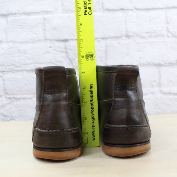 LL BEAN Men's Signature Jackman Ranger Moc Brown Leather Chukka Boots 11.5 D - Picture 8 of 9